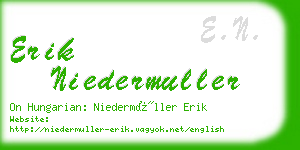 erik niedermuller business card